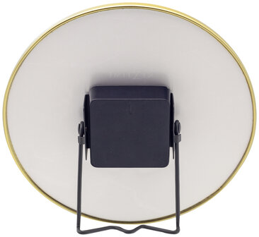 NeXtime NE-5222WI - Tafelklok - &Oslash; 20 Cm - Glas / Metaal - Wit - &#039;Marble&#039;