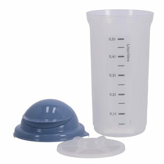 Rotho Rondo Shaker 0.5L Horizon Blauw/Transparant