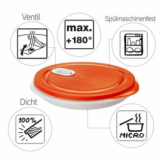Rotho Micro Clever Magnetronbord 1.2L 26x4.8 cm Papaya Rood/Wit